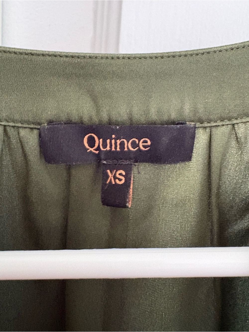 Quince silk Olive Green Top